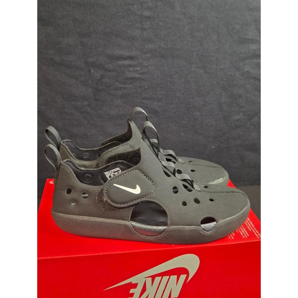 Nike Sunray Protect 4 PS Kids Sandals Black Anthracite HF6277-001 Size 1Y